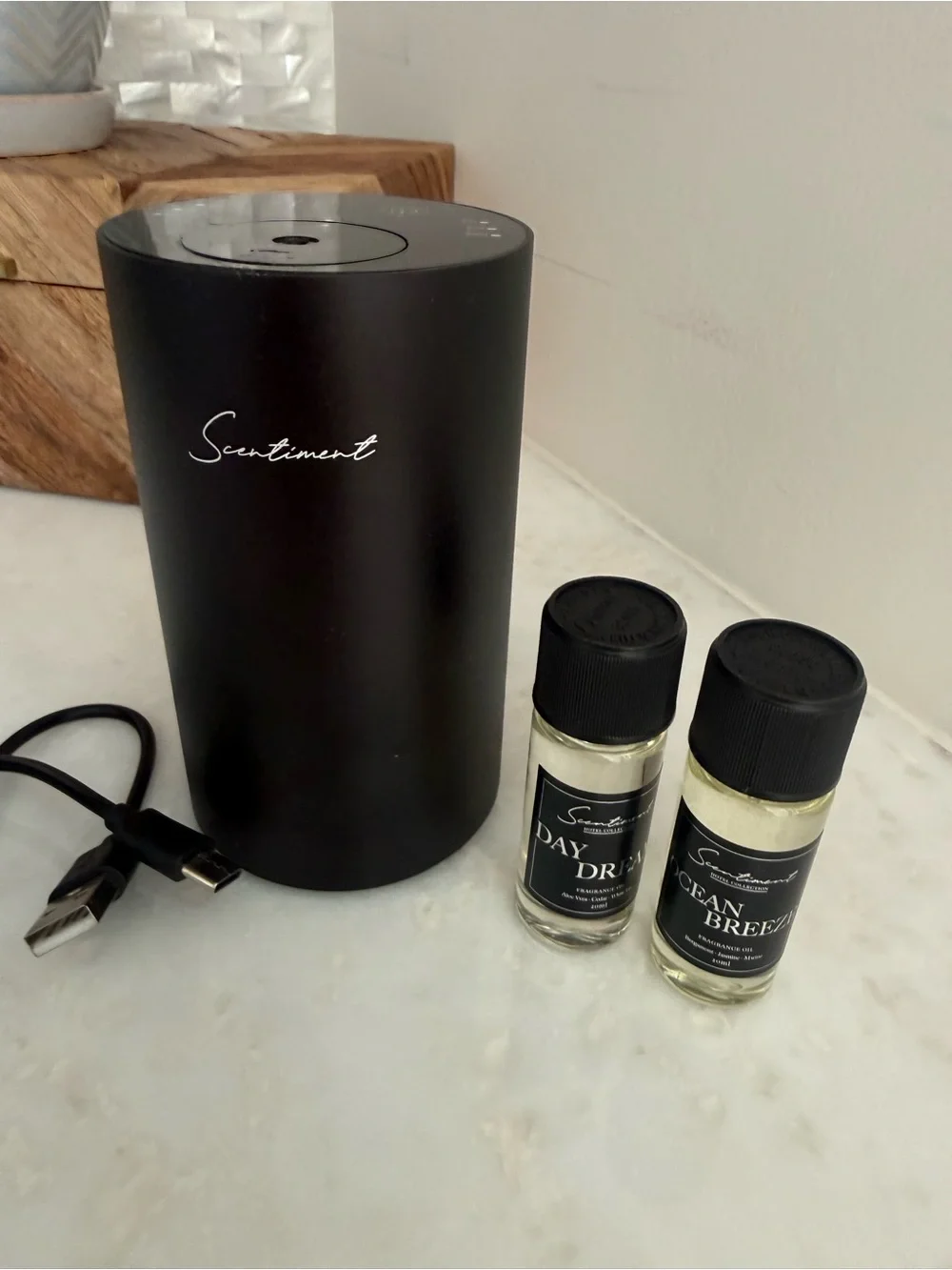 Mini Scentiment Aroma Diffuser with Daydream & Ocean Breeze Oils